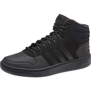 Adidas Hoops 2.0 Mid, Chaussures de Basketball Homme, Noir Cblack/Carbon, 44 EU