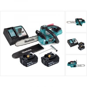 Makita DUC 254 RT 18 V Brushless Tron&ccedil;onneuse sans fil 25 cm + 2x Batteries 5,0 Ah + Chargeur