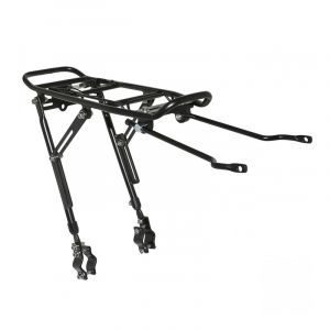 Ultime Bike Porte bagage velo arriere a tringles p2r fixation sur haubans alu noir reglable 20 a 29'' (surface plateforme 39x14cm)