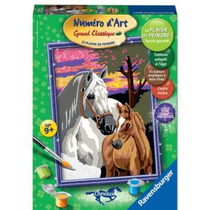 Ravensburger Numéro d'Art moyen format : Chevaux au coucher du soleil