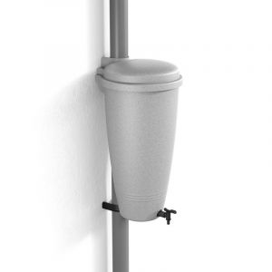 Elho R&eacute;cup&eacute;rateur d'eau a&eacute;rien ovale murale living ciment, 35 l