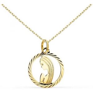 Collier - M&eacute;daille Vierge Or Jaune - Cha&icirc;ne Dor&eacute;e
