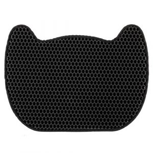 The concept factory - Tapis de maison de toilette litière pour chat - Noir