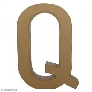 Image de decopatch Lettre fantaisie «Q» - papier mâché