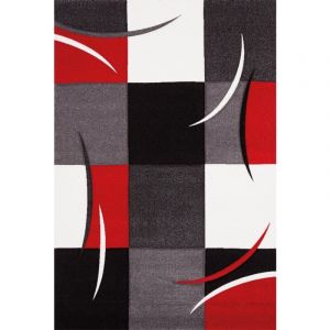 Unamourdetapis 160x230 - Tapis salon 160x230 diamond comma 1 Rouge - Noir