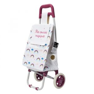 Chariot de courses pour enfant - 19L - Rose - L 30,5 x P 20 x H 73,5 cm