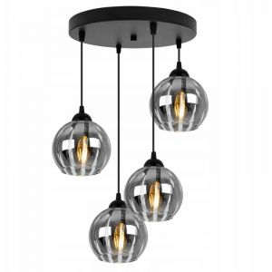 Élégante Lampe Suspendu En Verre Chromé Boule