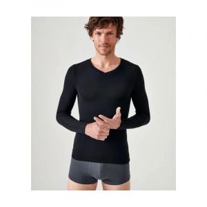 DAMART Tee-Shirt Manches Longues - Chaleur 3 - Noir - T.M - 38986