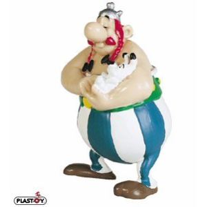 Plastoy Figurine Obélix tenant Idefix (Astérix et Obélix)