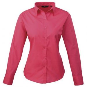 Premier Chemise en popeline &agrave; manches longues pour femme de la marque XS rose