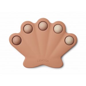 Liewood Jouet coquillage pop it en silicone Anne pop toy rose pâle