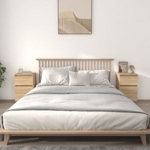 VidaXL Tables de chevet 2 pcs chêne sonoma 40x35x70 cm