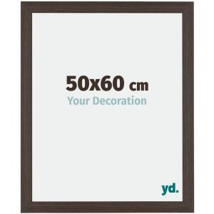 Your Decoration - 50x60 cm - Cadres Photo en mdf Avec Verre acrylique - Anti-Reflet - Excellente Qualité - Chêne Foncé - Cadre Decoration Murale