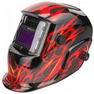 Powermat Masque de soudure professionnel auto-obscurcissant échelon 9/13 din Noir Flammes