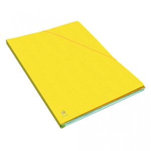 Oxford Dossier grande capacit&eacute; dos 1,5 cm jaune - Lot de 10