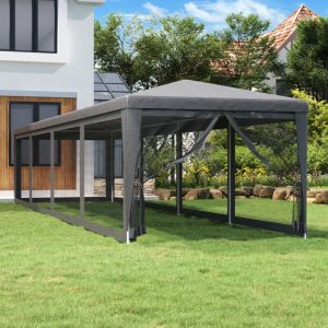VidaXL Tente de fête et 10 parois latérales en maille Anthracite 3x12m