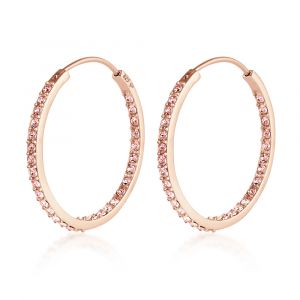 Elli Boucles d'Oreilles Femme Créoles Scintillant avec des Cristaux en Argent Sterling 925