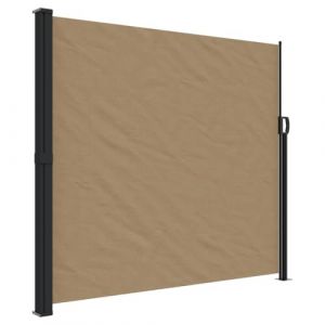 Image de VidaXL Auvent lat&eacute;ral r&eacute;tractable taupe 180x500 cm, &eacute;cran d&rsquo;intimit&eacute; de jardin, brise-vue de balcon, &eacute;cran d'ext&eacute;rieur, 4004454