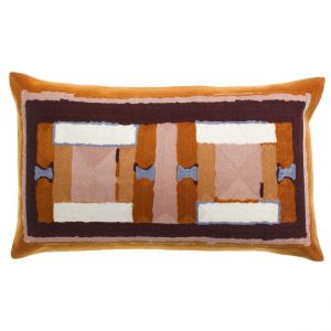 Declikdeco Coussin brodé Taho Cuivre