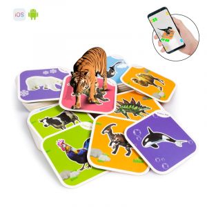 Dam Fancy zoo. Cartes &eacute;ducatives d'animaux en r&eacute;alit&eacute; augment&eacute;e.
