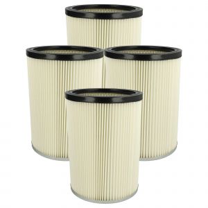 Vhbw 4x filtre pliss&eacute; compatible avec K&auml;rcher NT 80/1 B1 M, NT 551 HO, NT 773 I, NT 551 BS, NT 501, NT 551 aspirateur - blanc, nettoyable
