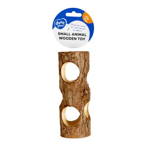 Souche d'arbre en bois jouet pour rongeurs Duvoplus