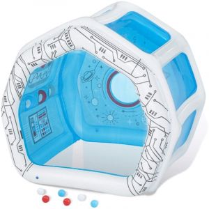 Bestway Aire de jeux Space Station Exploration 1,25 m x 1,05 m x 1,17 m, Bleu