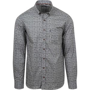 State of Art Chemise Poplin Dandelion Gris Vert Anthracite taille XXL