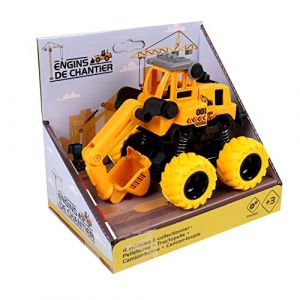 ENGINS DE CHANTIER - Camion De Chantier - V&eacute;hicules d'Interventions - 020342 - Mod&egrave;le Al&eacute;atoire - Plastique - 1/43 - V&eacute;hicule Friction - Travaux - Jouet Enfant - &Agrave; partir de 3 ans