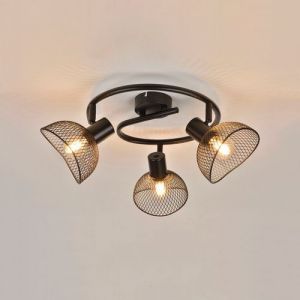 Plafonnier 3 lumières D.30 cm IRIS noir