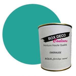 Vert Emeraude-Peinture carrelage et fa&iuml;ence murale &agrave; base de laque polyur&eacute;thane mono-composante aspect velours-satin Aqua carrelage - 750 ml