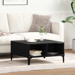 VidaXL Table basse Ch&ecirc;ne noir 60 x 60 x 30 cm Bois d'ing&eacute;nierie