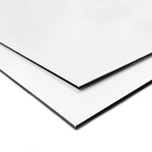 Signaletique.biz France - Panneau Composite Aluminium Blanc 2 mm- 50 x 100 cm (500 x 1000 mm)