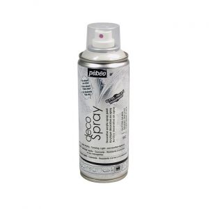 Pebeo Peinture en bombe decoSpray 200 ml 892 - Pailleté argent