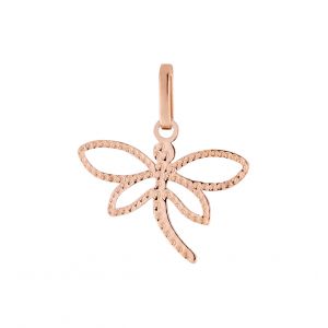 Cleor Pendentif en Or 375/1000 Rose en forme de Libellule