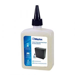 Waytex Flacon d'Huile Lubrifiante pour Destructeurs de Documents Coupe Croisée - 240ml 77319