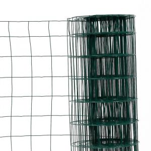 Grillage en rouleau acier galvanisé maille 100x100 mm H1m20 x L20 m - Vert - Hauteur 1m20