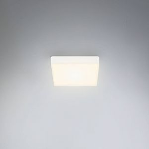 Plafonnier led Briloner leuchten flame, 11 w, 1000 lm, IP20, blanc, métal-plastique, 15,7 x 15,7 x 3,6 cm