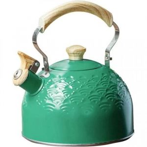 Bouilloire Sifflante Induction 2,5 L Inox Théières pour Cuisinière, Bouilloire gaz, Poignée Résistante à la Chaleur