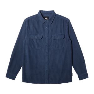 Image de Quiksilver Venture - Chemise manches longues en velours c&ocirc;tel&eacute; pour Homme Bleu - Taille L