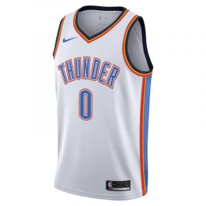 Image de Nike Maillot connecté NBA Russell Westbrook Association Edition Swingman (Oklahoma City Thunder) pour Homme - Blanc - Taille M