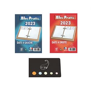 Exacompta Lot De Deux Bloc-Pratic 2023 + 1 Index Adhésif Blumie