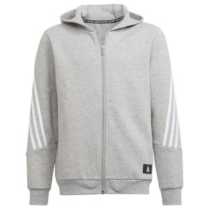 Adidas Veste &agrave; capuche Future Icons 3-Stripes Full-Zip Gris, pointure 152 cm - Gris - Taille 152 cm