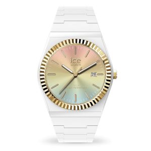 Ice Watch ICE-WATCH - Ice Power PW1 White Sunset Rainbow - Montre Blanche pour Femme avec Bracelet en Silicone - 024766 (Small)