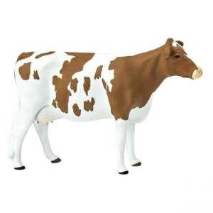 Safari Ltd Figurine vache Ayrshire ferme junior 135 cm - Marron/Blanc - Collection Farm
