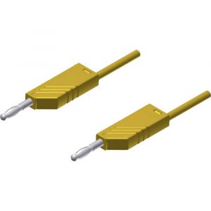 SKS Hirschmann Cordon de mesure 934059103 [ Banane mâle 4 mm - Banane mâle 4 mm] jaune 0.25 m 1 pc(s)