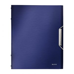Leitz Chemise de rangement Style, format A4, pp, bleu titane - Lot de 2