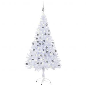 VidaXL Arbre de Noël artificiel avec LED et boules 180 cm 620 branches