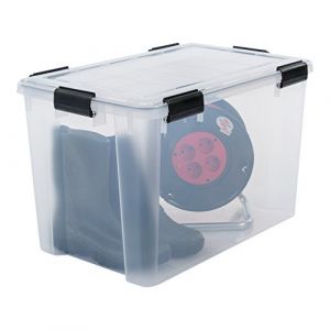 Iris Ohyama Tour de rangement, Organisateur plastique, 3 tiroirs, 5 x 11 L - SCR-303 Noir - L39.5 x P29 x H61.5 cm