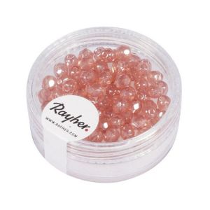 Rayher Hobby 14200354 Perles en Verre Diamètre 4 mm